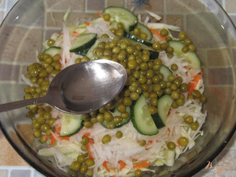 Фото приготовление рецепта: Салат овощной с редькой шаг №6
