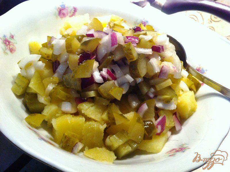 Фото приготовление рецепта: Финский картофельный салат шаг №7