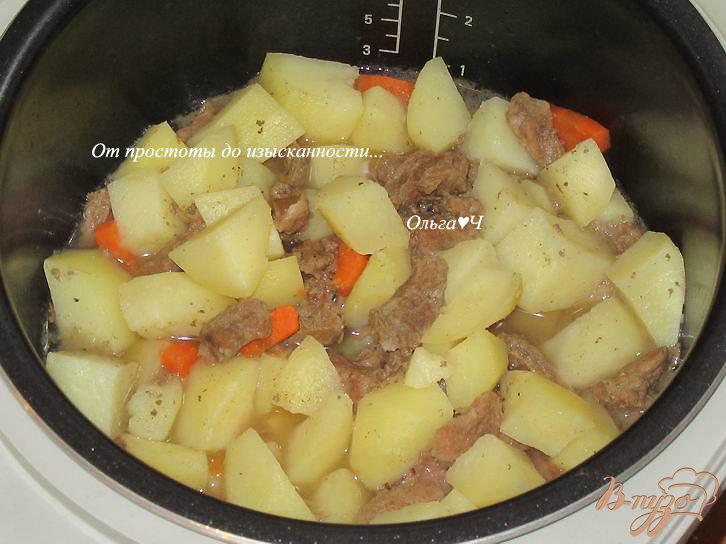 Фото приготовление рецепта: Жаркое из говядины с картофелем шаг №3
