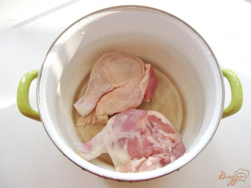 Фото приготовление рецепта: Холодец из куриных желудков и курицы шаг №1