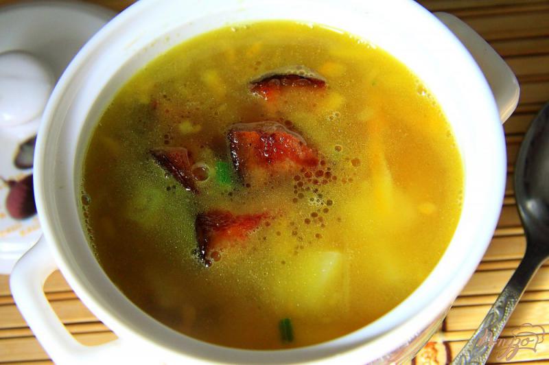 Фото приготовление рецепта: Суп гороховый со шкварками шаг №8