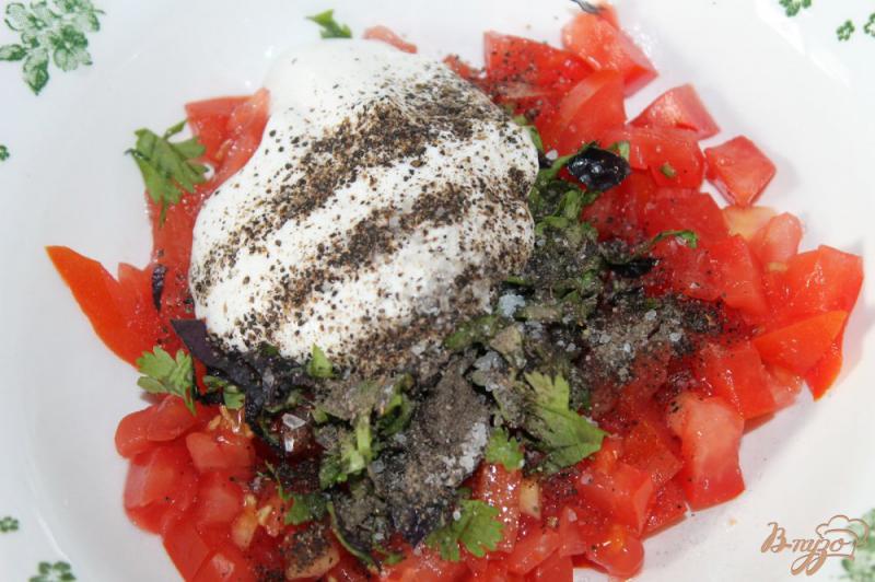 Фото приготовление рецепта: Кабачки в кляре с помидорной начинкой шаг №6