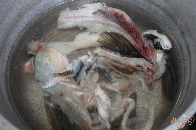 Фото приготовление рецепта: Рыбный бульон из щуки с кинзой шаг №1