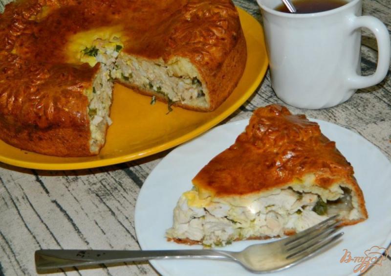 Фото приготовление рецепта: Пирог с курицей на творожном тесте шаг №9