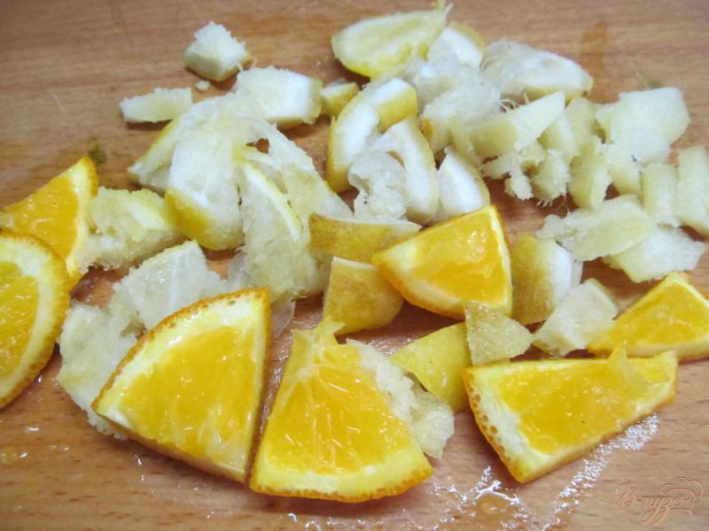 Фото приготовление рецепта: Лимонад с апельсином и тархуном шаг №3
