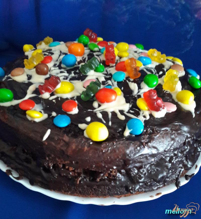 Фото приготовление рецепта: Торт шоколадно-кофейный с черносливом шаг №10