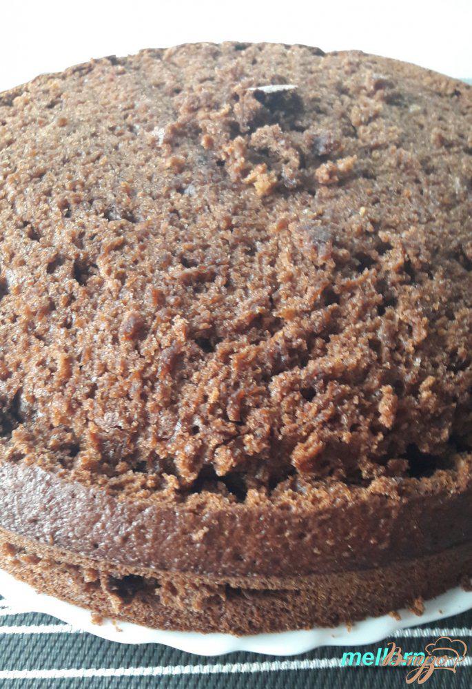 Фото приготовление рецепта: Торт шоколадно-кофейный с черносливом шаг №9