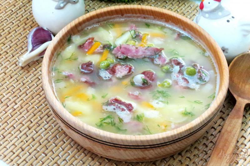 Фото приготовление рецепта: Гороховый суп с двумя видами гороха шаг №12