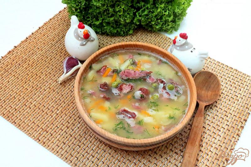Фото приготовление рецепта: Гороховый суп с двумя видами гороха шаг №13