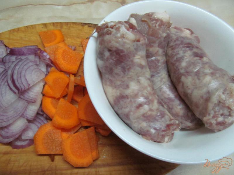 Фото приготовление рецепта: Домашние колбаски с чечевицей шаг №1