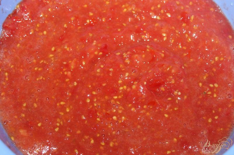 Фото приготовление рецепта: Заготовка из консервированного томата на борщ шаг №2