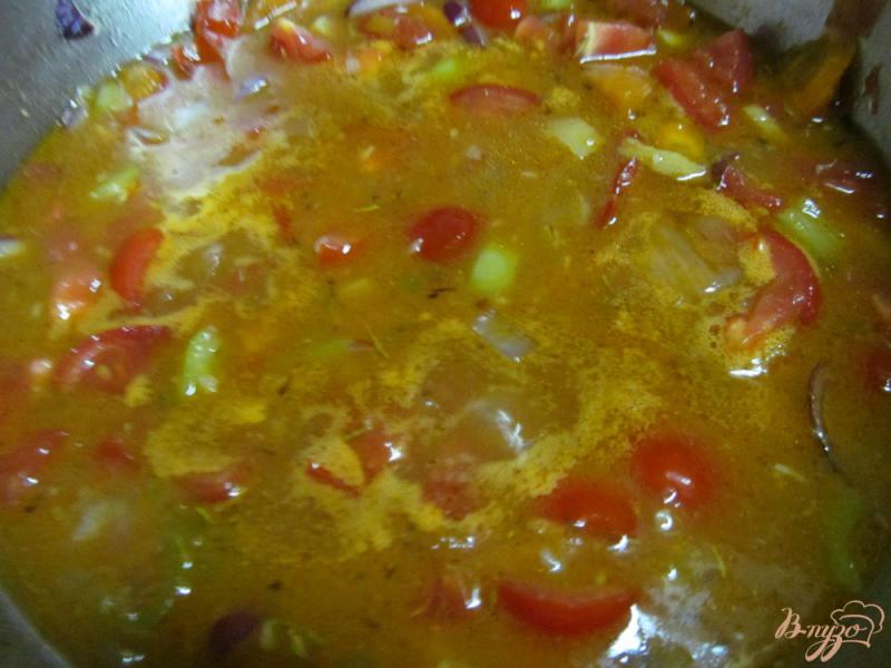 Фото приготовление рецепта: Острый мексиканский суп шаг №7