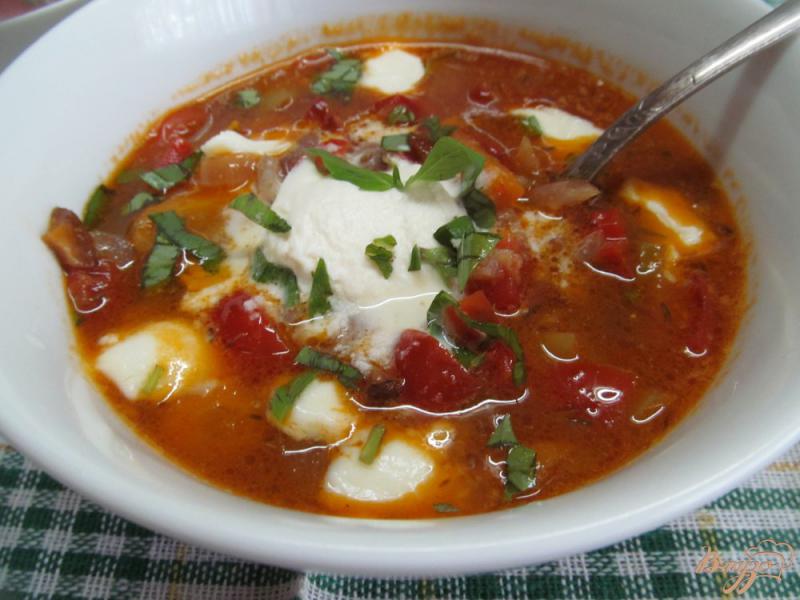 Фото приготовление рецепта: Острый мексиканский суп шаг №8