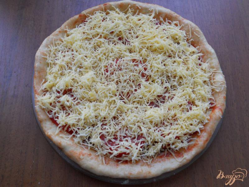 Фото приготовление рецепта: Пицца бездрожжевая в микроволновке шаг №7