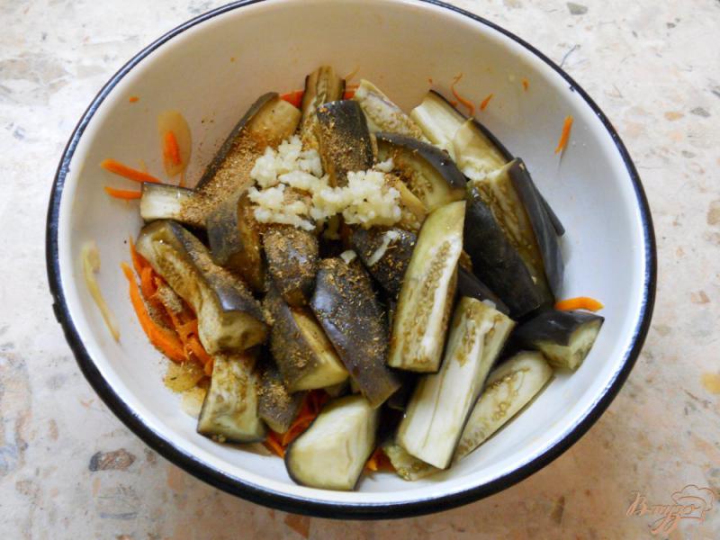 Фото приготовление рецепта: Салат из баклажанов по-корейски шаг №3