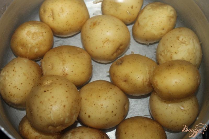 Фото приготовление рецепта: Картофельные шашлычки с салом и луком на костре шаг №2