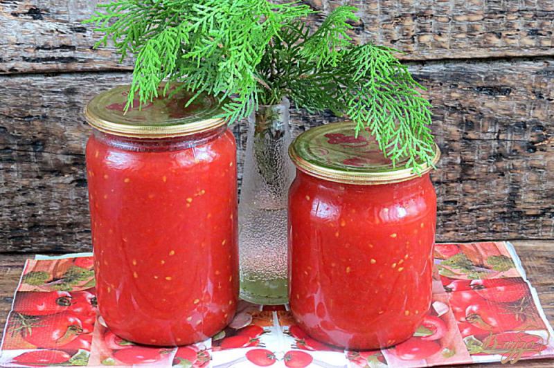 Фото приготовление рецепта: Соус томатный с красным перцем (на зиму) шаг №7