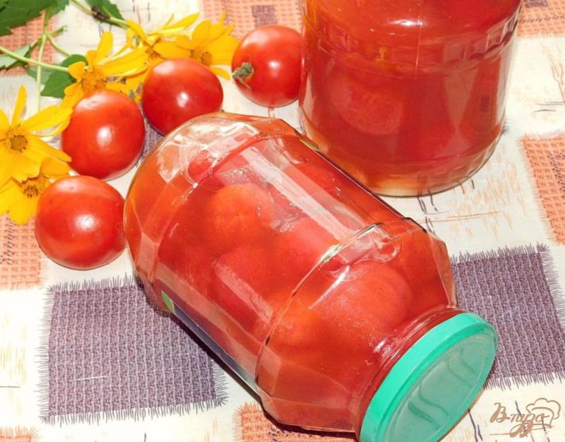 Фото приготовление рецепта: Сладкие помидоры в томатной пасте шаг №7