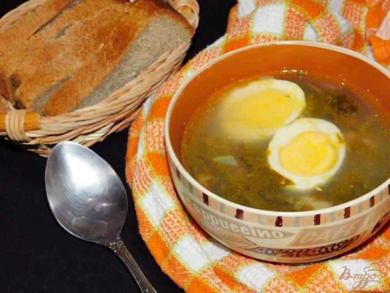 Фото приготовление рецепта: Суп с щевелем и фрикадельками шаг №5