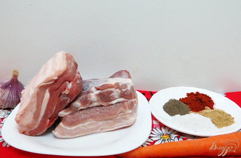 Фото приготовление рецепта: Свиная подчерёвина запеченная в фольге шаг №1