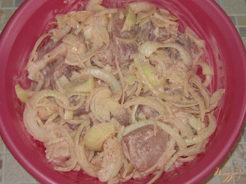 Фото приготовление рецепта: Шашлык из свинины маринованный в майонезе и минералке шаг №4