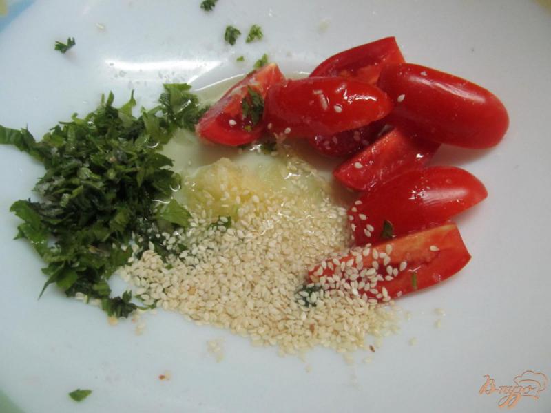 Фото приготовление рецепта: Теплый салат из восковой фасоли шаг №2