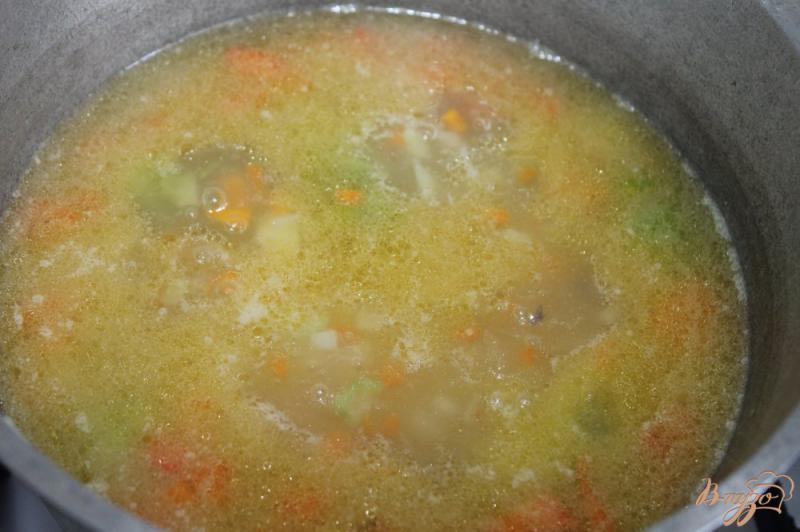 Фото приготовление рецепта: Картофельный суп с брокколи на бульоне шаг №4