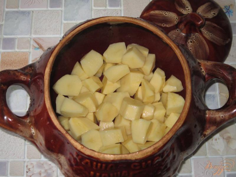 Фото приготовление рецепта: Утка запеченная с картофелем в горшочке шаг №4