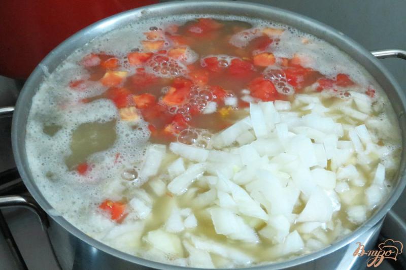 Фото приготовление рецепта: Суп пюре из красной чечевицы шаг №5