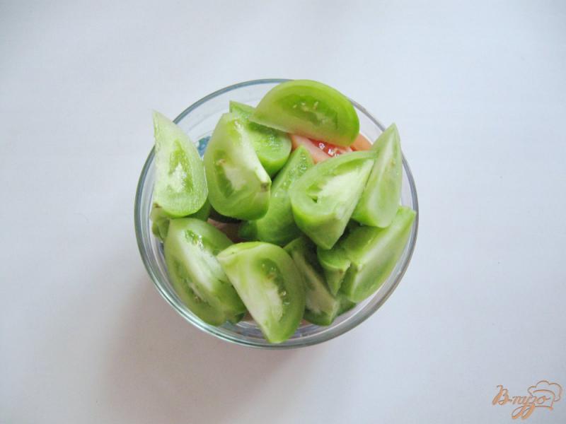 Фото приготовление рецепта: Маринованные зеленые помидоры шаг №2