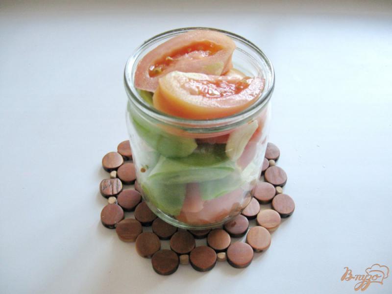 Фото приготовление рецепта: Маринованные зеленые помидоры шаг №4
