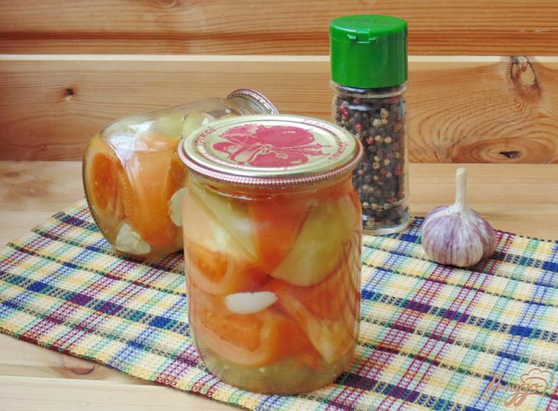 Фото приготовление рецепта: Маринованные зеленые помидоры шаг №6