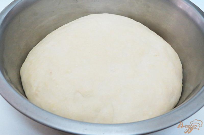 Фото приготовление рецепта: Дрожжевое тесто для пиццы на молоке шаг №6