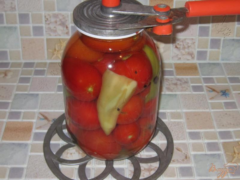 Фото приготовление рецепта: Маринованные помидоры любимый рецепт шаг №7
