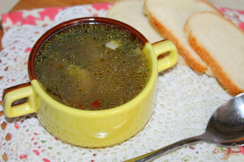 Фото приготовление рецепта: Овощной суп с фрикадельками и лапшой шаг №8
