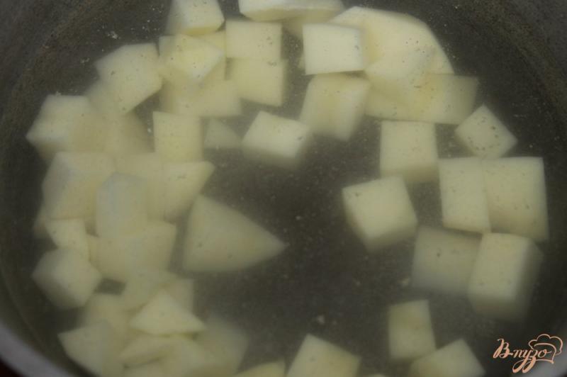 Фото приготовление рецепта: Борщ с фасолью и куриной тушенкой шаг №1