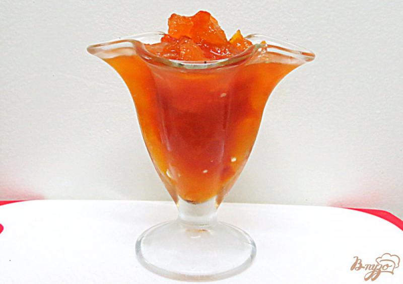 Фото приготовление рецепта: Варенье из тыквы с апельсиновым желе шаг №9