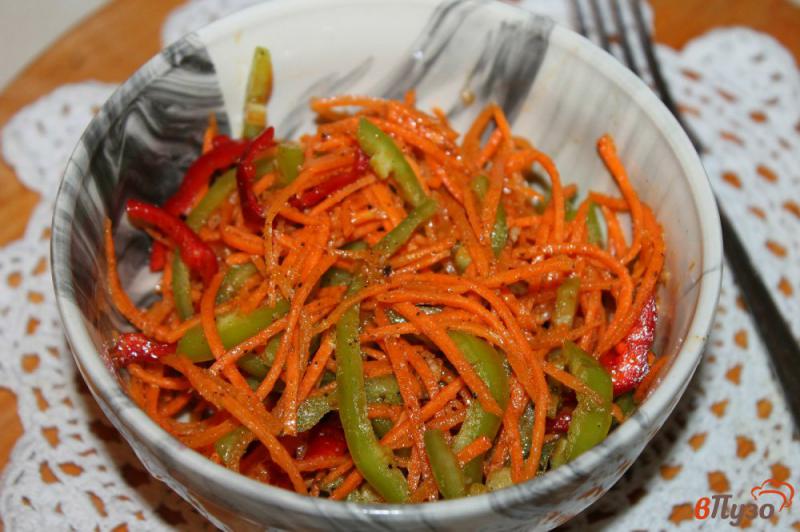 Фото приготовление рецепта: Перец с морковью по - корейски шаг №6