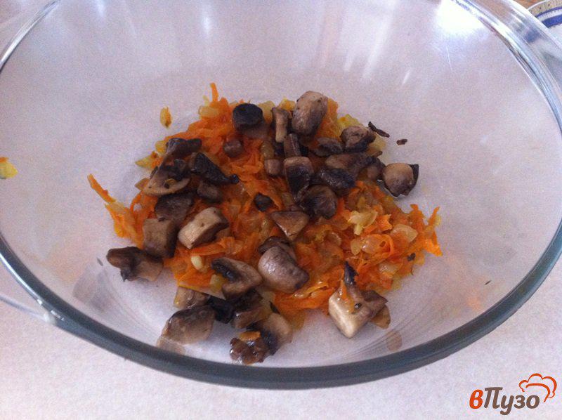 Фото приготовление рецепта: Запеченная гречка с грибами шаг №6
