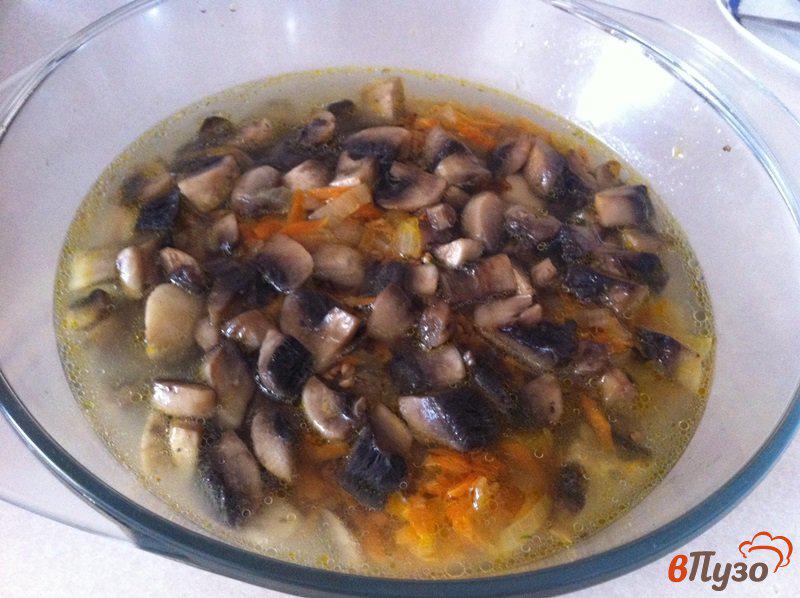 Фото приготовление рецепта: Запеченная гречка с грибами шаг №9