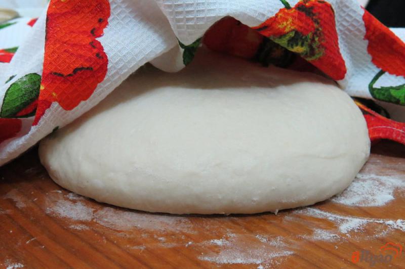 Фото приготовление рецепта: Быстрое дрожжевое тесто для пиццы шаг №7