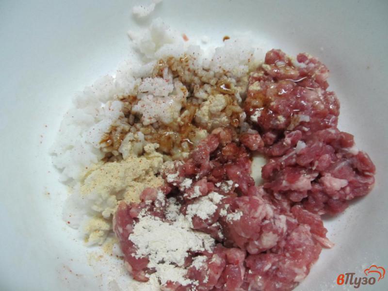 Фото приготовление рецепта: Тефтели в грибном соусе с пекинской капустой шаг №1