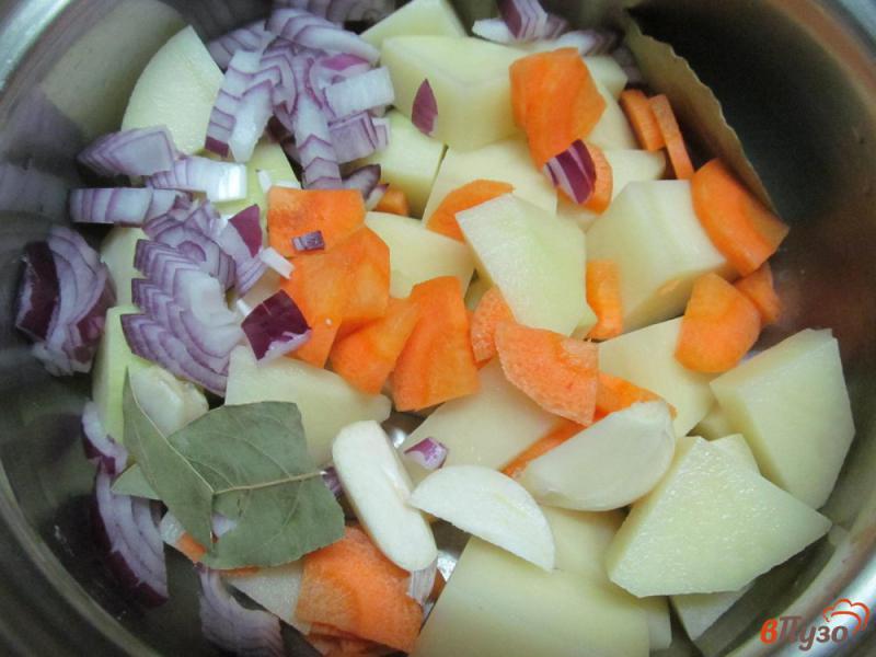 Фото приготовление рецепта: Картофельный суп с ленивыми пельменями шаг №1