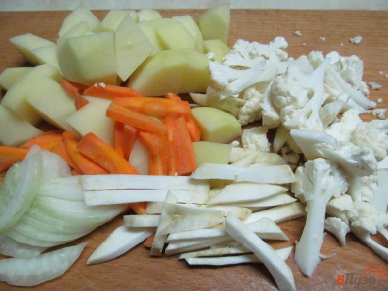 Фото приготовление рецепта: Овощной рагу с курицей в мультиварке шаг №2