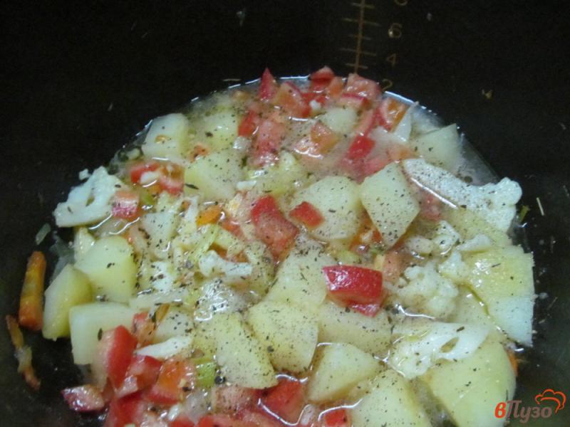 Фото приготовление рецепта: Овощной рагу с курицей в мультиварке шаг №6