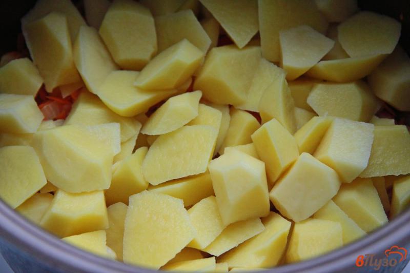 Фото приготовление рецепта: Овощной суп с сырными шариками в мультиварке шаг №9