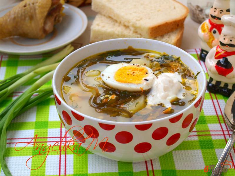 Фото приготовление рецепта: Суп с морской капустой и зелёным горошком шаг №7