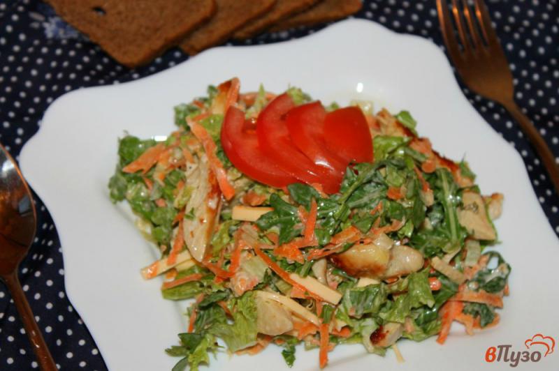 Фото приготовление рецепта: Салат с курицей и морковью шаг №6