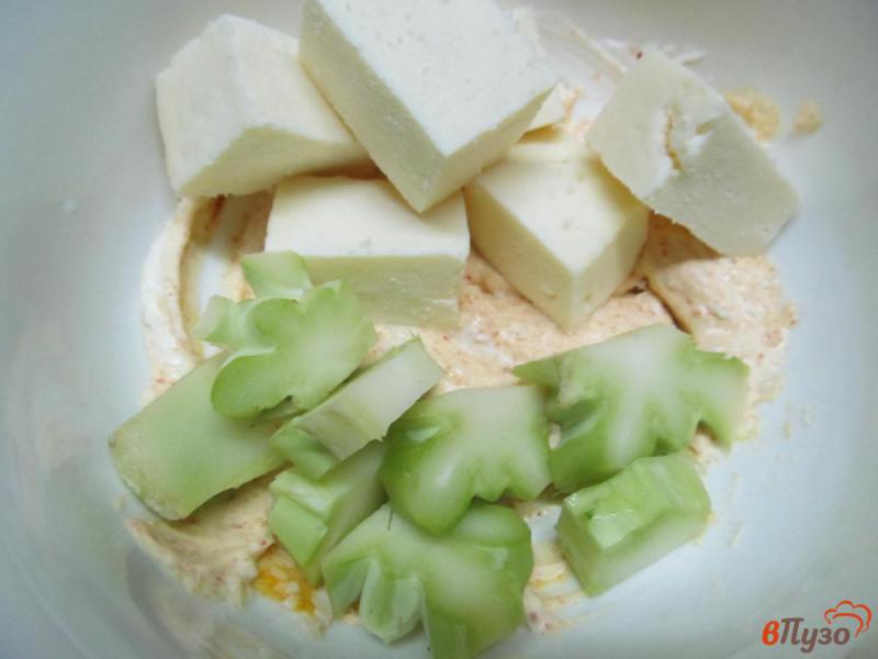 Фото приготовление рецепта: Шашлык из овощей с сыром «Панир» шаг №2