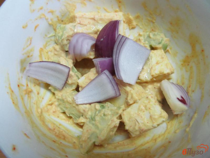 Фото приготовление рецепта: Шашлык из овощей с сыром «Панир» шаг №3